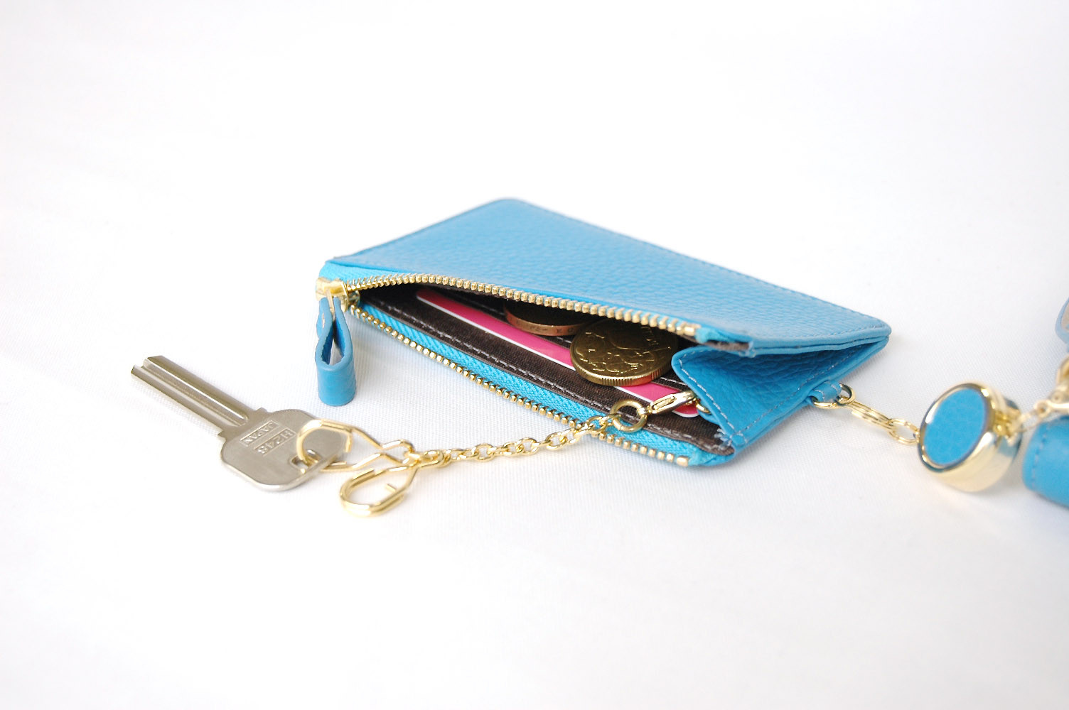 スマホケース 調整可能ショルダーベルト リール付きパスケース ストラップ付き 6色