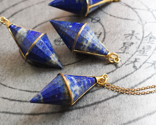 残り5】まるで天球儀♪ 夜空 ラピスラズリ 大粒 ペンデュラム