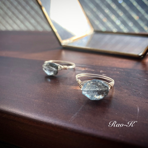 ✨石が選べる！✨silver925モスアクアマリンのリングm 指輪