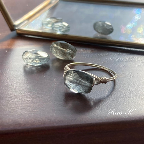 ✨石が選べる！✨silver925モスアクアマリンのリングs 指輪