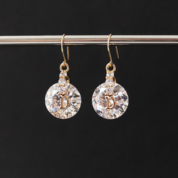 14kgf 宝石質天然石のペアシェイプファセットカットピアス（5色展開