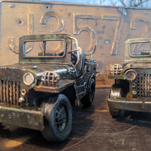 アメリカン ミリタリー ブリキカージープ US ARMY JEEP #軍用 アメリカン ミリタリー ブリキカージープ US ARMY JEEP #軍用