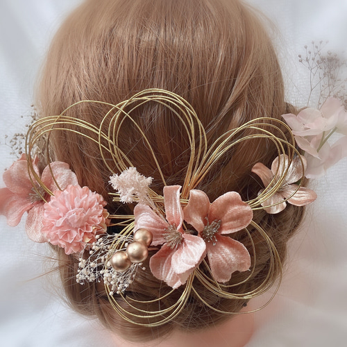 髪飾り♡ピンクお花