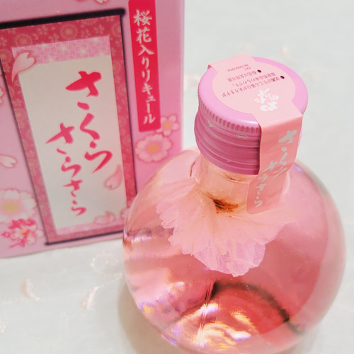 ななっち桜花入りリキュール180ml さくらさらさら20本 さくらさらさら 180ml 【奈良県吉野の酒｜やたがらす北岡本店】