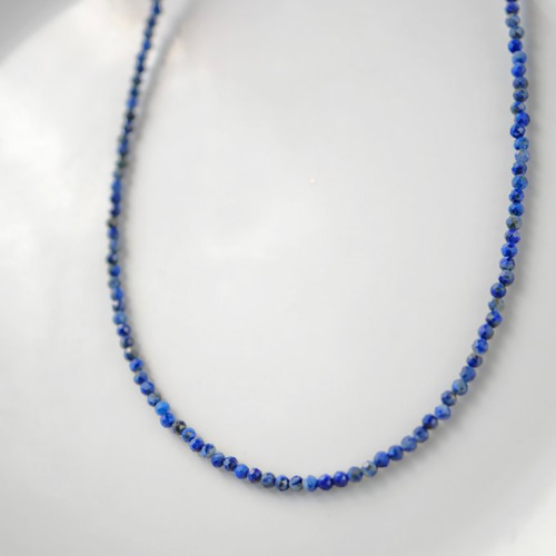 ラピスラズリ 極小 ネックレス 天然石 n50 サージカルステンレス 送料