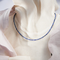 ラピスラズリ 極小 ネックレス 天然石 n50 サージカルステンレス 送料