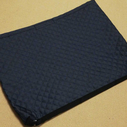防災頭巾カバー　座布団用　ゴム替え可　長方形　デニム風 3枚目の画像