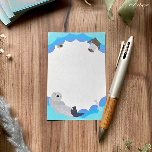 メモ帳 ラッコとカワウソ メモ帳 Zoo Keeper ズーキーパー 通販