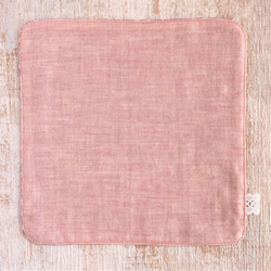 【再販】LIBERTY＆ダブルガーゼのハンカチ【L 20×20 ・ストロベリー・フィースト（ピンク）】 3枚目の画像