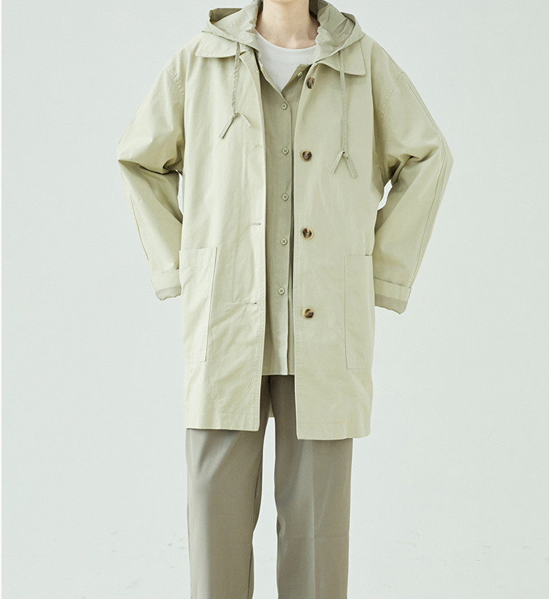 春新作カジュアルゆったりシャコー上質なコットンオーバーサイズのコートジャケット 2303-12