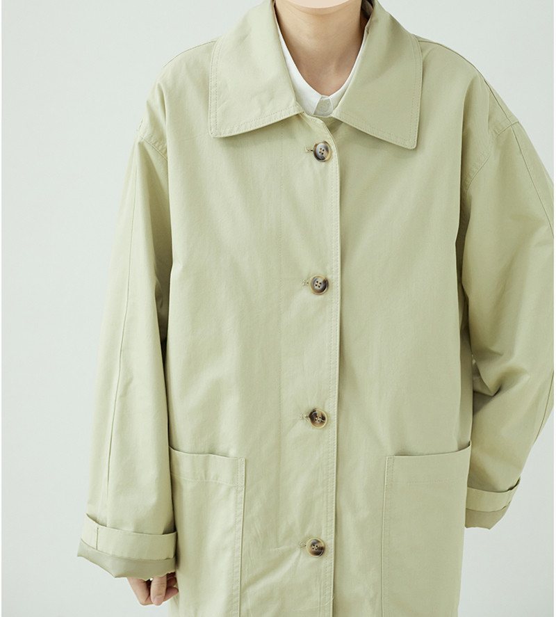 春新作カジュアルゆったりシャコー上質なコットンオーバーサイズのコートジャケット 2303-12