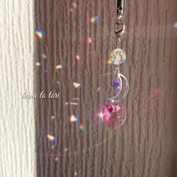 サンキャッチャー スワロフスキー ハート40mm ハートスタンド小 ﾊｰﾄ型ｻﾝｷｬｯﾁｬｰ【ｸﾘｱ】 | Lino ～リノ～