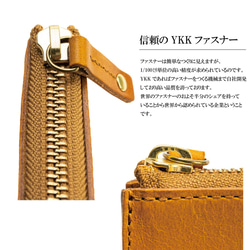 L字ファスナー ミニ財布【PELLEZA】メンズ レディース 高級イタリア革 エルバマット 本革 日本製 コンパクト 15枚目の画像