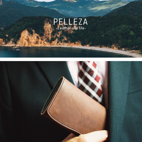素染め かぶせ 長財布 PELLEZA メンズ 栃木レザー ヌメ革 YKK エクセラ