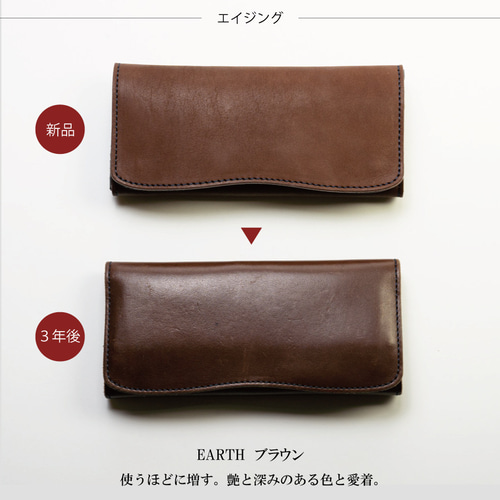PELLEZA 長財布 メンズ 素染め かぶせ 長財布 PELLEZA メンズ 栃木レザー ヌメ革 YKK