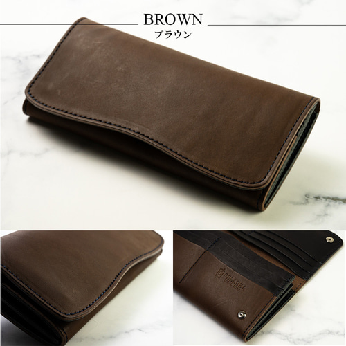 素染め かぶせ 長財布 PELLEZA メンズ 栃木レザー ヌメ革 YKK エクセラ