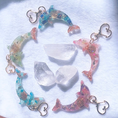 新しい自分に」癒しのラリマー ブルーのイルカオルゴナイト その他  