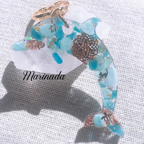 新しい自分に」癒しのラリマー ブルーのイルカオルゴナイト その他  