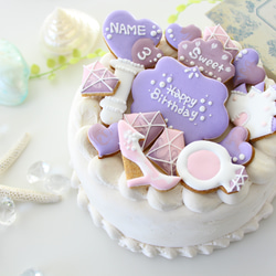 【アイシングクッキー】　プリンセス　アイドル　推しカラー　推しの誕生日　ステッキ　名入れ　誕生日 11枚目の画像