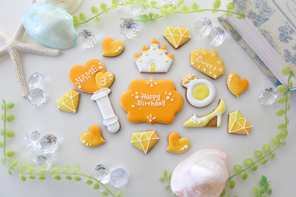 シンデレラ　【アイシングクッキー】　プリンセス　青　水色　誕生日　オーダー　通販　人気 7枚目の画像