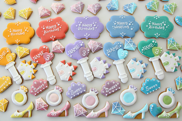 【アイシングクッキー】　プリンセス　青　水色　シンデレラ　誕生日　ケーキ　飾り 15枚目の画像