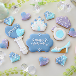【アイシングクッキー】　プリンセス　紫　女の子　誕生日　ケーキ　飾り 6枚目の画像