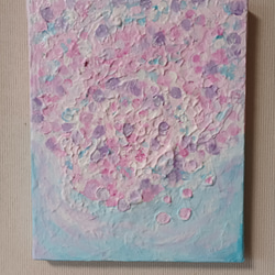 満開の桜 抽象画 約273×220 F3 絵画 Hisako 通販 15599999｜Creema