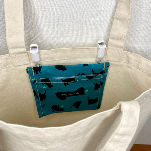 まり　ポケットいっぱいトートバッグと半月ポーチ ポケットいっぱいトートバッグ作り方How To Make Multi Pocket