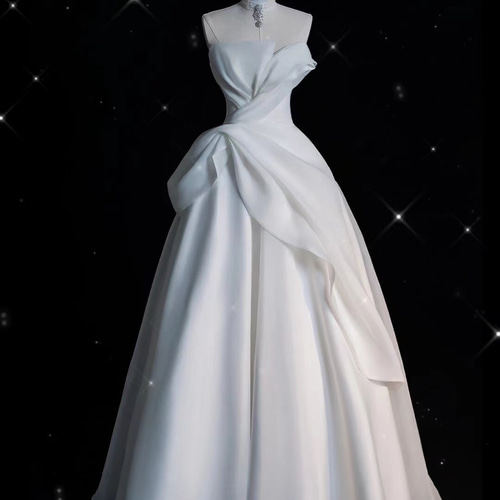 オフショルダードレス チューブ ウェディングドレス ドレス ウララ  