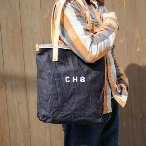 RRL 肩掛け ブラック デニム トートバッグ