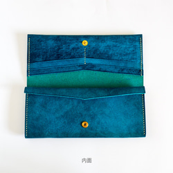 No.12 Long Wallet【ORTENSIA BLUE】 4枚目の画像