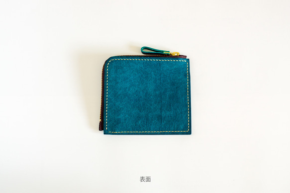 No.28 L-Zip Wallet【ORTENSIA BLUE】 2枚目の画像