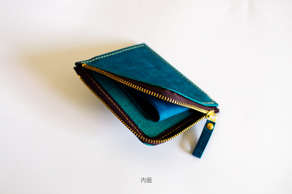 No.28 L-Zip Wallet【ORTENSIA BLUE】 4枚目の画像