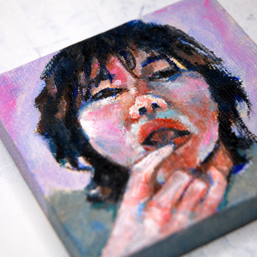 自画像ミニ絵画