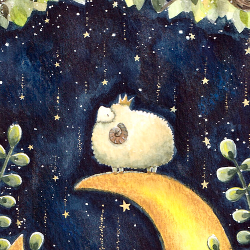 昭和レトロ 羊と子羊の水墨画 木製フレー厶 絵画 色紙 イラスト 壁飾り 昭和レトロ 羊と子羊の水墨画 木製フレー厶 絵画 色紙 イラスト
