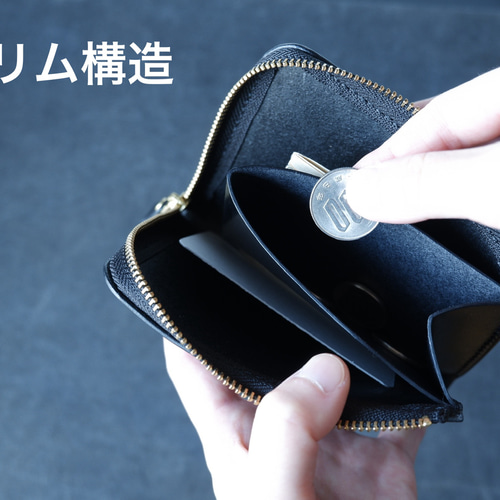 L字ファスナーウォレット ｜ 本革/財布/シンプル/クラシック/大人 ミニ 