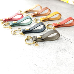 名入れ無料　シンプルキー飛行機チャーム付き　ネームタグ　アリゾナｋｅｙホルダー　お揃いで　新色　グレー追加 5枚目の画像