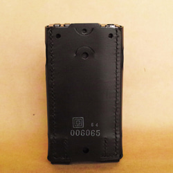 ポケットラジオ用　革ケース（SONY XDR-64TV、牛・黒） 070 2枚目の画像