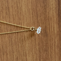 ハーキマーダイヤモンドのネックレス　14kgf 4枚目の画像