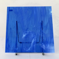 66－A . スペクトラム・ブルー×ホワイト・ステンドグラス用ガラス（SP339－2S） 1枚目の画像