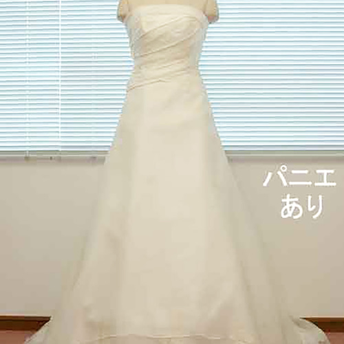 パニエ Aライン 大人 白 ロング 2段 ワイヤーパニエ チュール 【X1514