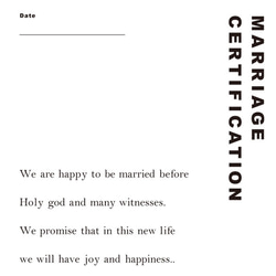 飾れる［結婚証明書］シンプルなミニマルデザイン　結婚証明書　A4 結婚式　ペーパーアイテム 5枚目の画像