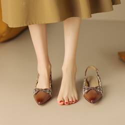 ♥23春夏デザイン新作♥レディース靴本革+織物個性的シューズパンプス　サンダル 22cm～26cm #648 16枚目の画像