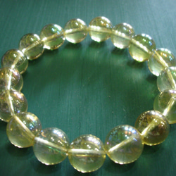 ゴールドオーラ水晶　ブレスレット　１２mm珠 1枚目の画像