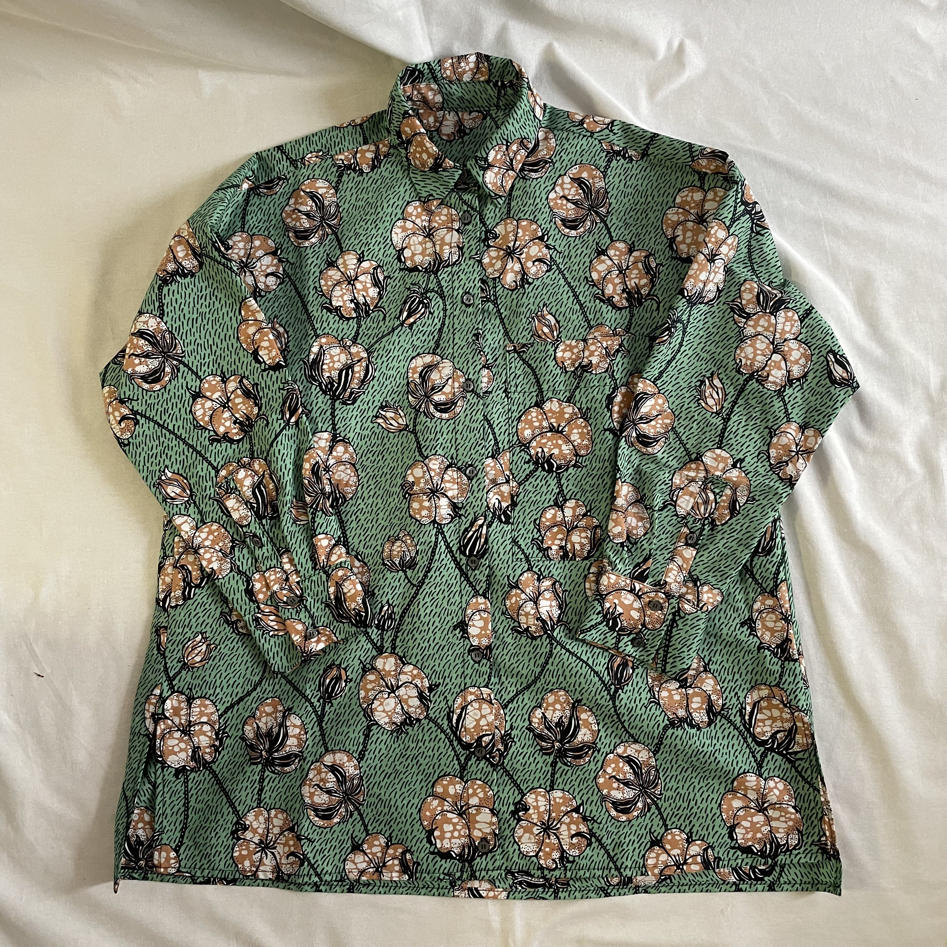 ビッグシャツ(綿花グリーン)