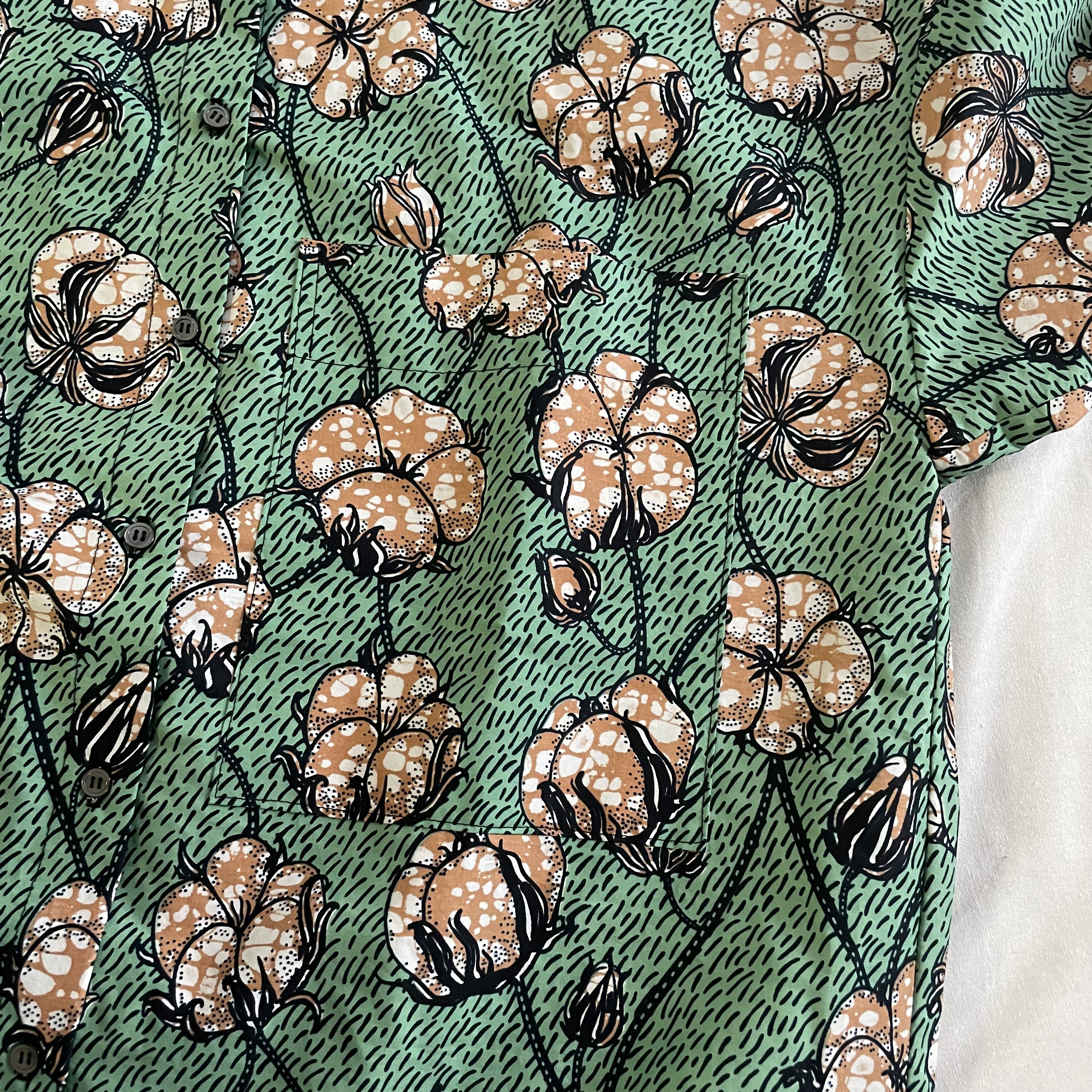 ビッグシャツ(綿花グリーン)