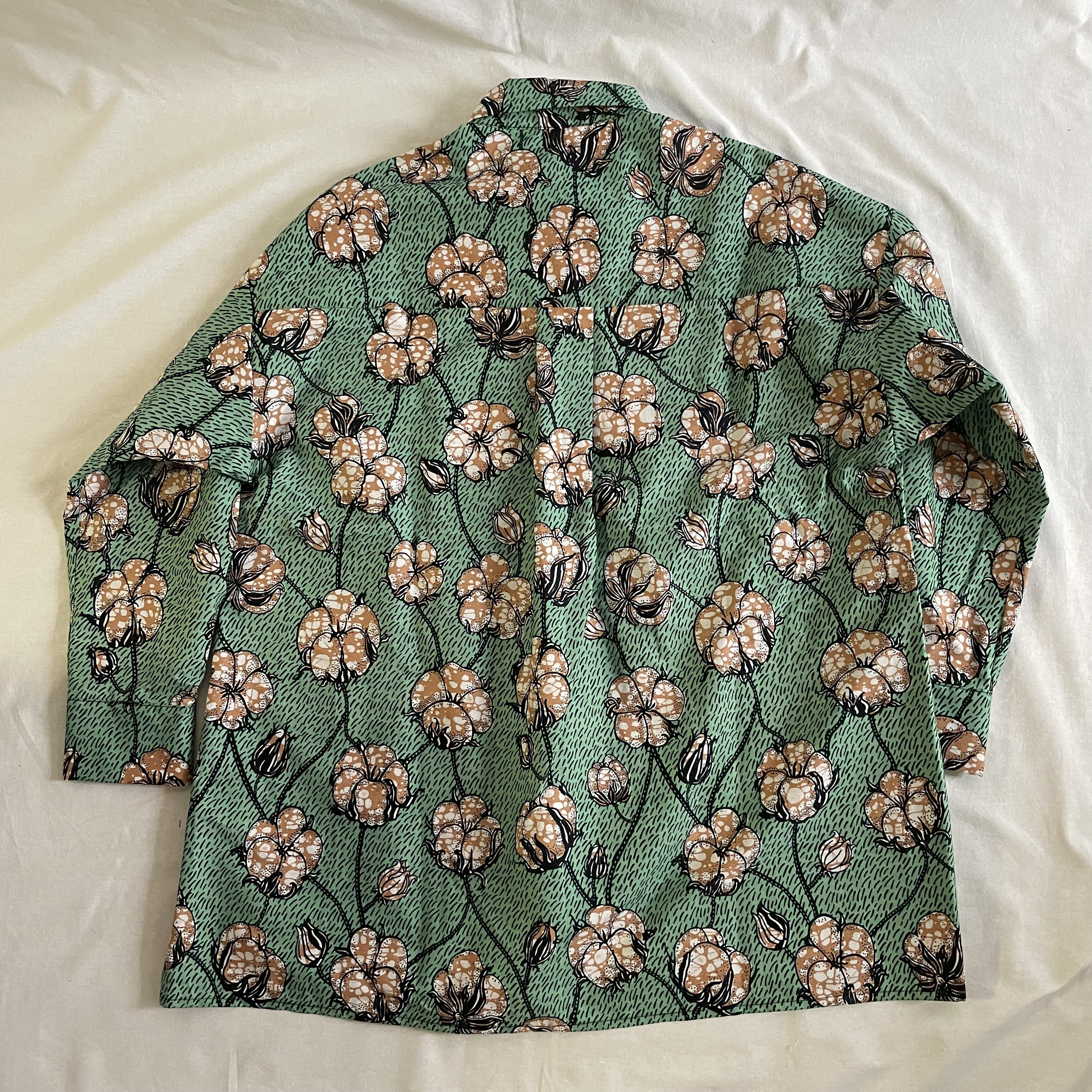 ビッグシャツ(綿花グリーン)