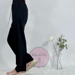 【2023新作】韓国ファッション　UVカット美脚パンツ　ブラック【M/L/XL】 10枚目の画像