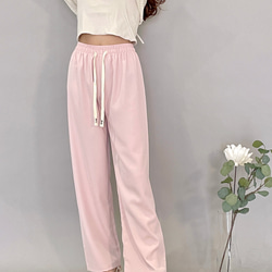 【2023新作】韓国ファッション　UVカット美脚パンツ　ピンク【M/L/XL】 11枚目の画像