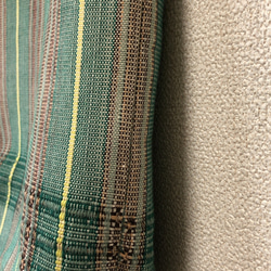 手織り布でできた、柔らかサブバッグ（緑系の2種） 4枚目の画像